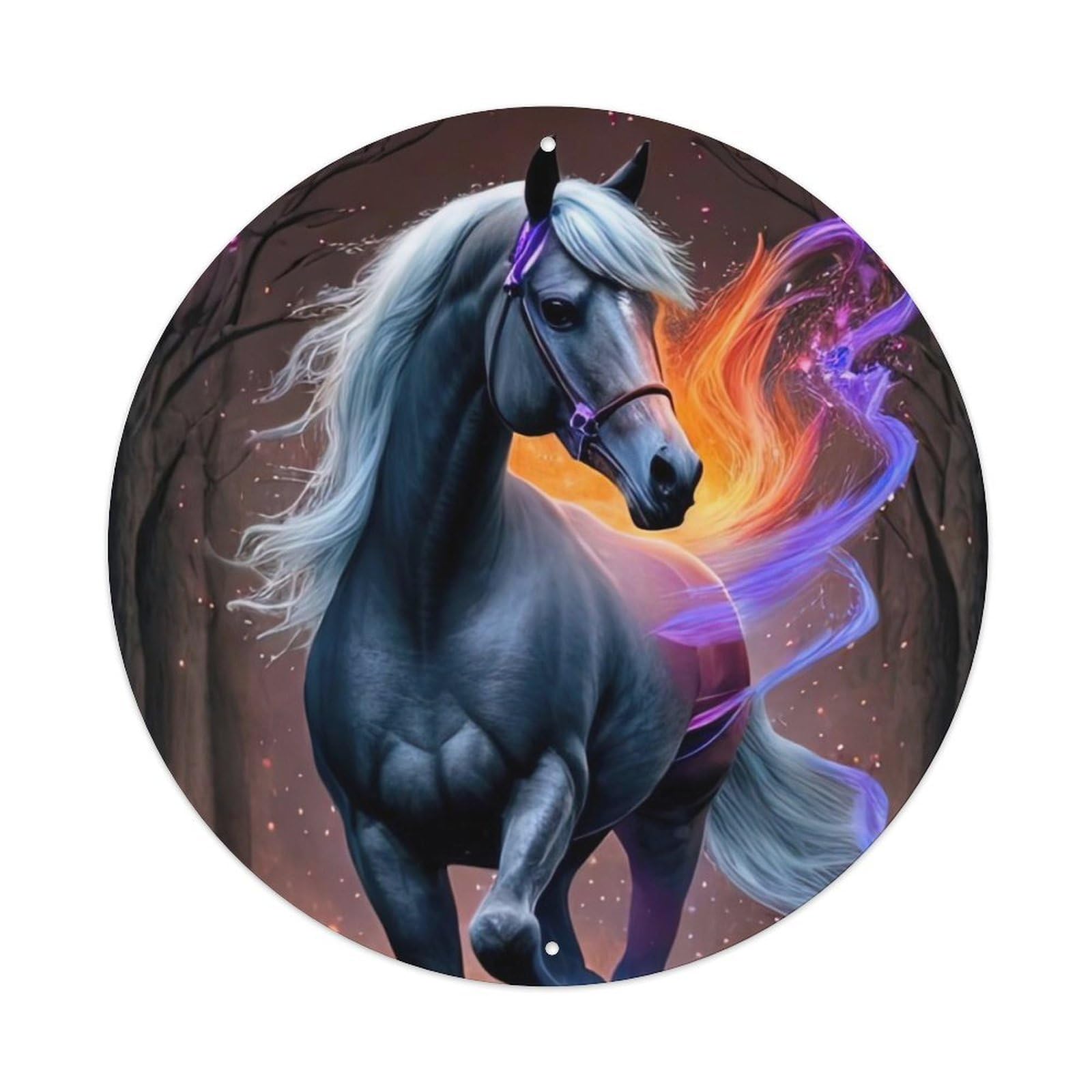 Animal Horses in The Forest Metal Tin Sign