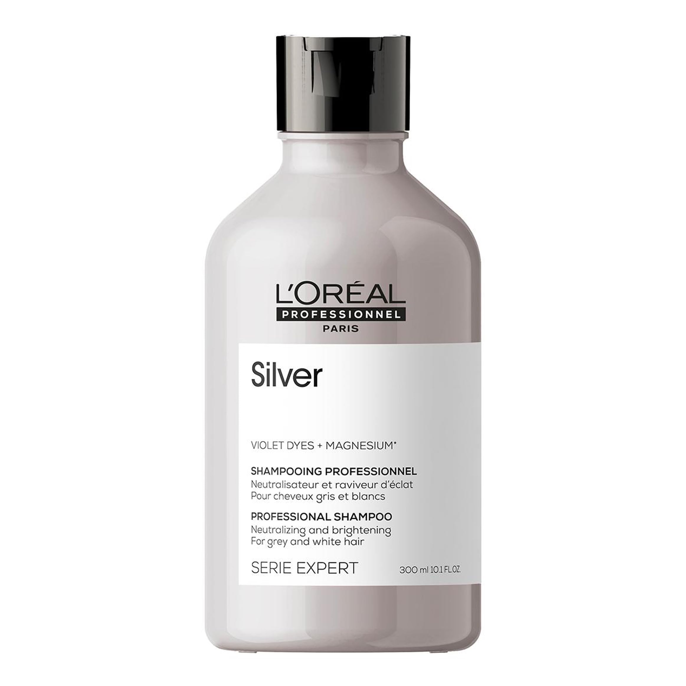 L'Oréal Professionnel, Champú Neutralizador Para pelo gris, blanco o rubio claro, Silver, SERIE EXPERT, 300ml