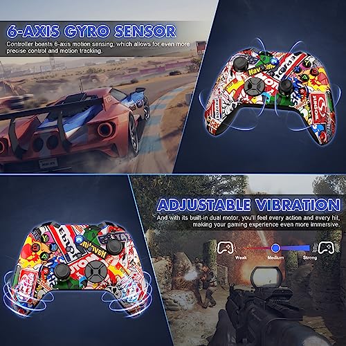 Image of Dinosoo Street Fire Replacement Gamepad for Xbox One, Xbox Series X|S, Wireless Controller with Macro & Dual Vibration, Built-in Audio Jack