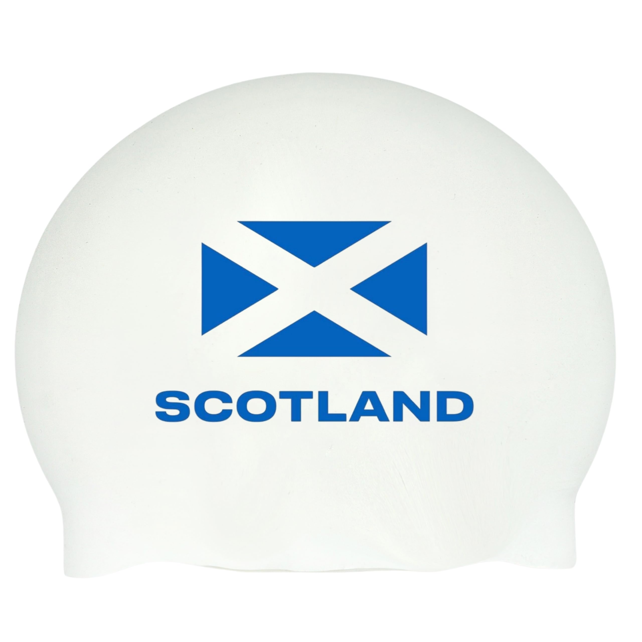 Silicone Swim Cap with Flag Design - Durable & Stretchable, One Size Fits All (Ice Blue) โ image 1