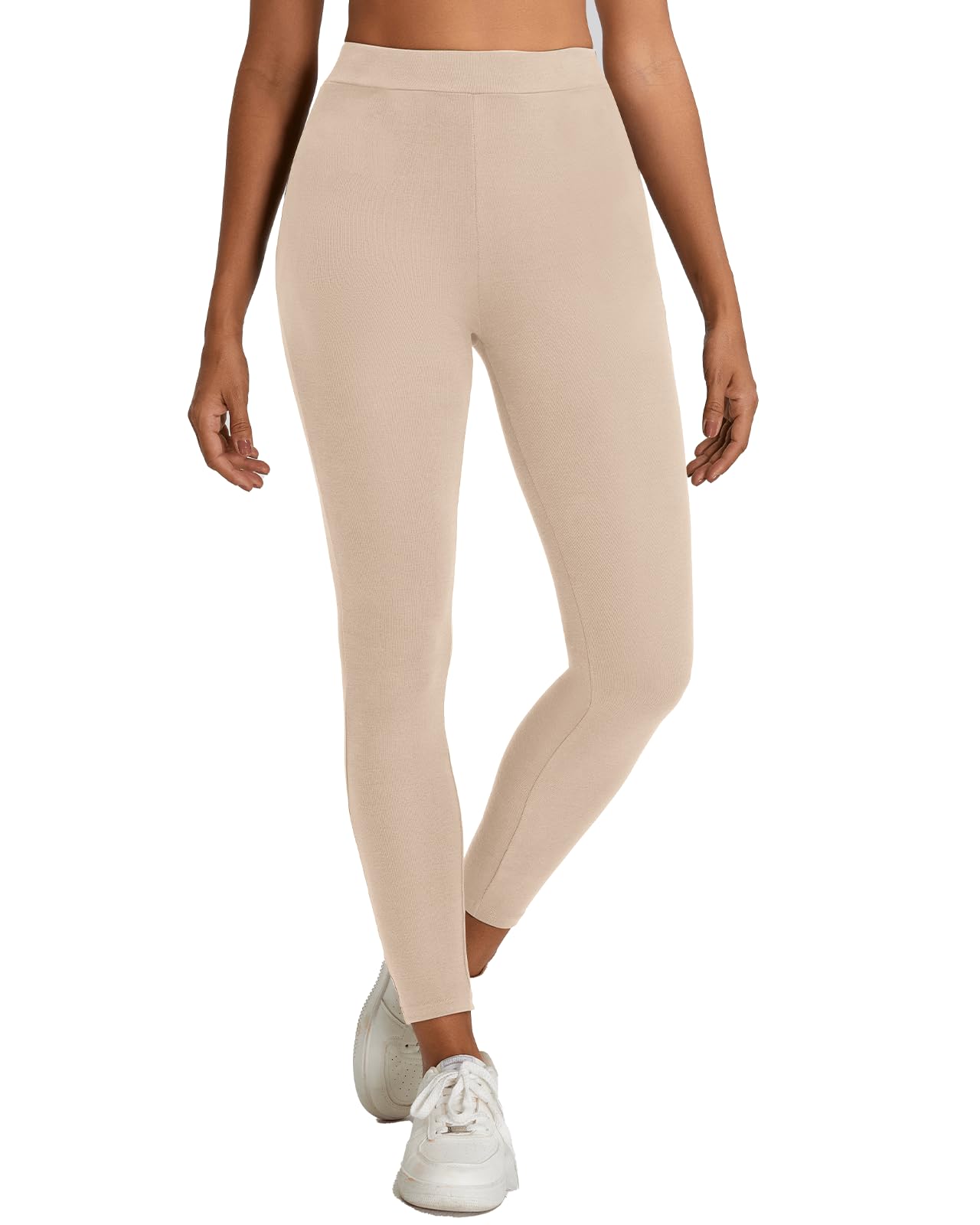 Legging thermique pour femme en coton, avec doublure en polaire, legging thermique chaud et confortable
