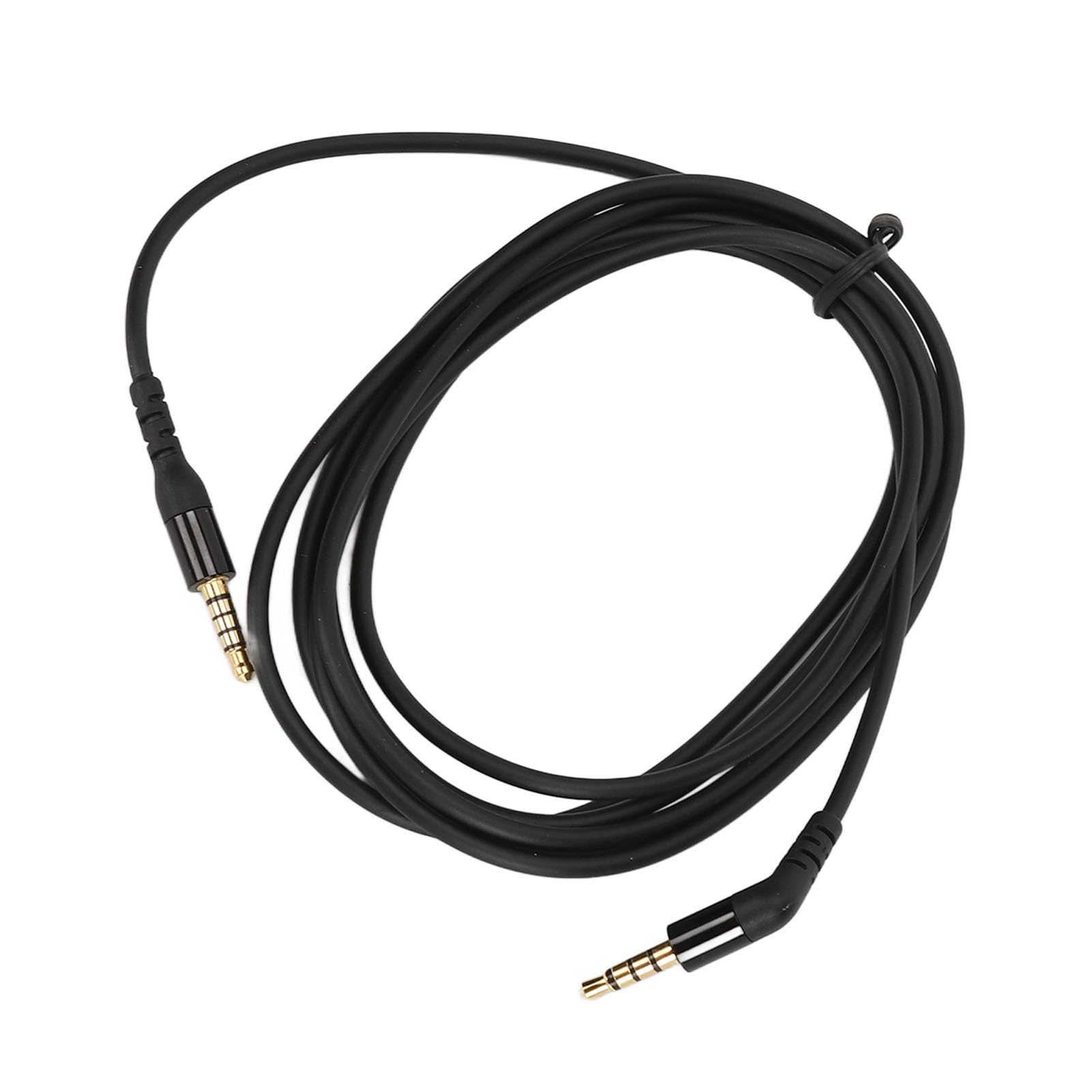 Fockety Zamienny kabel audio, 3,5 mm, 5-biegunowy, zamienny kabel kompatybilny z Nova 7 / Nova Pro, zestaw słuchawkowy do gier, kąt 135 stopni, 2 m (czarny)