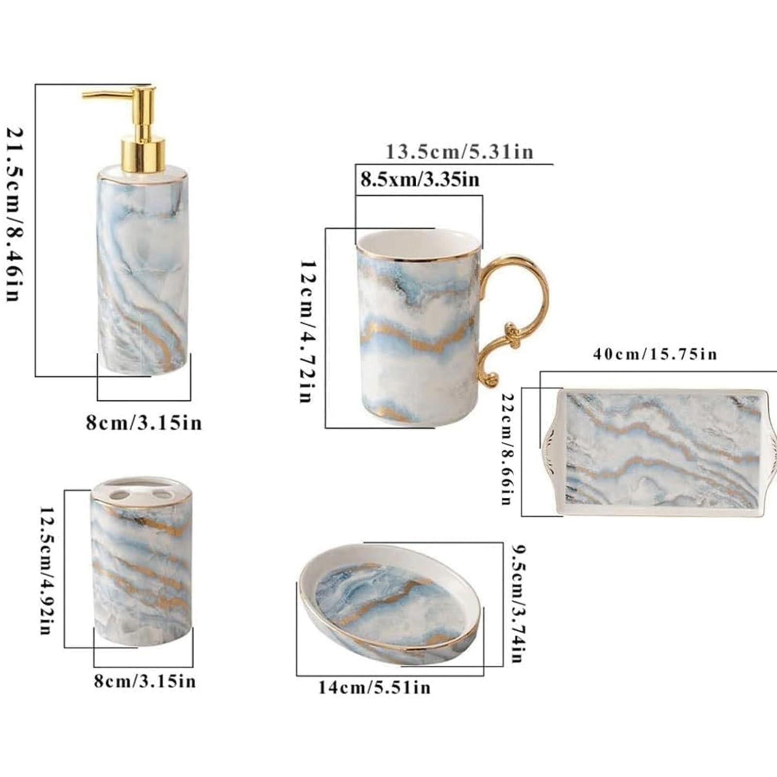 Zestaw akcesoriów łazienkowych 6 sztuk zestaw akcesoriów łazienkowych ceramiczny dozownik mydła szczotkowanie usta kubek uchwyt na szczoteczkę do zębów naczynie i taca antyczna dekoracja