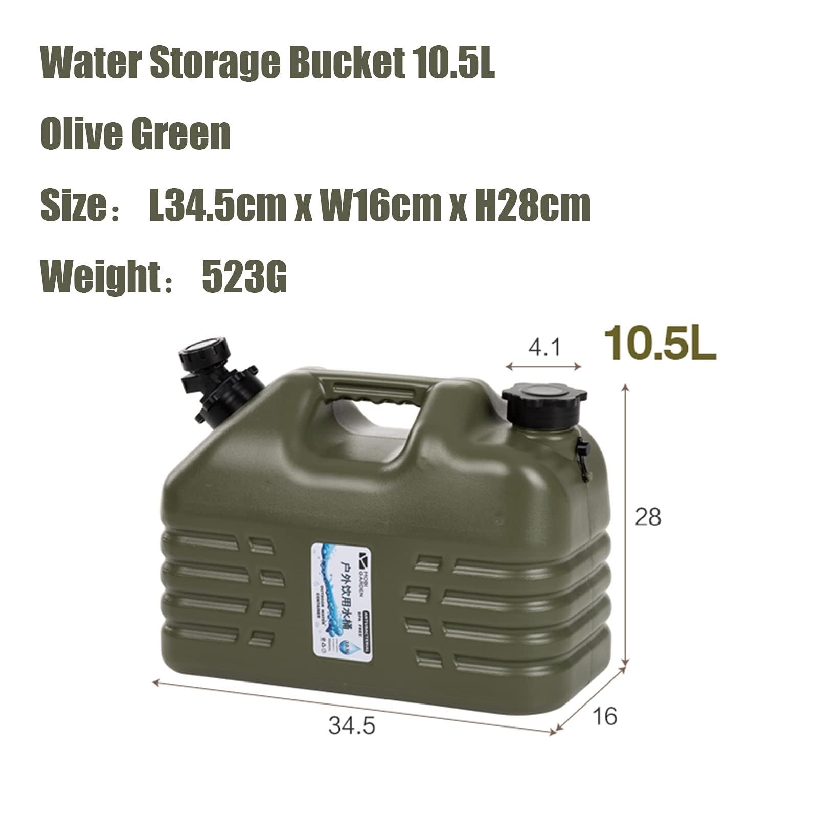 Contenitori d'acqua Serbatoio Stoccaggio Dell'acqua Serbatoio Dell'acqua Campeggio Viaggi All'aperto,Stoccaggio Dell'acqua Grande Capacità Auto Domestiche 10,5/18,5 Litri, Secchio Portatile Cam
