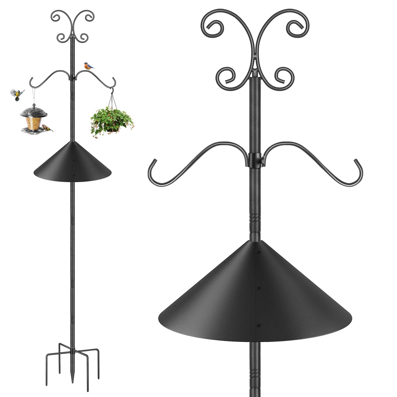 Bird Feeder Pole Stand Squirrel Proof