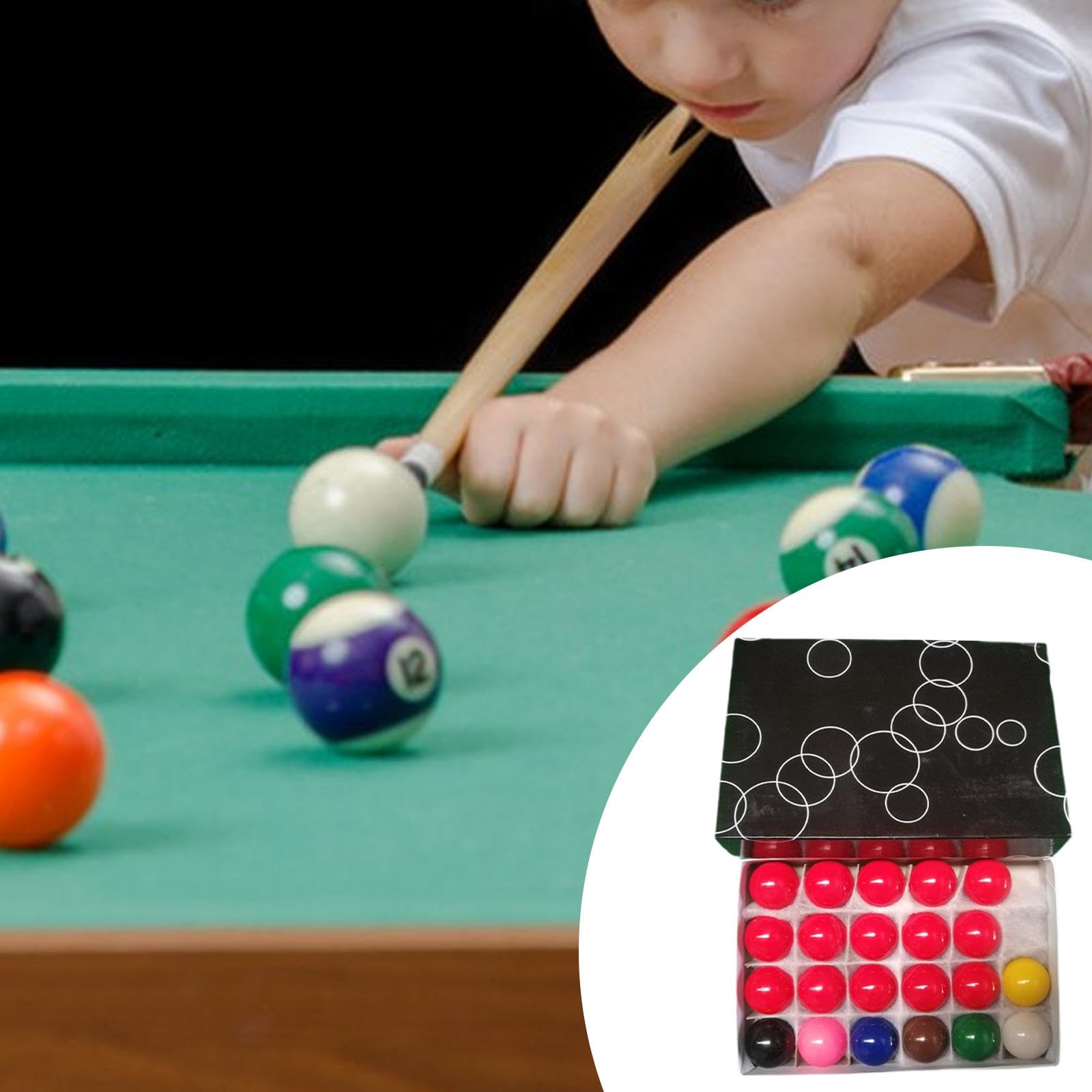 Set di 22 Mini Palle da Biliardo, Accessori per Giochi da Tavolo, Realizzati in Resina Fenolica di con Numeri Chiari, Ideali per Il Gioco, 32mm