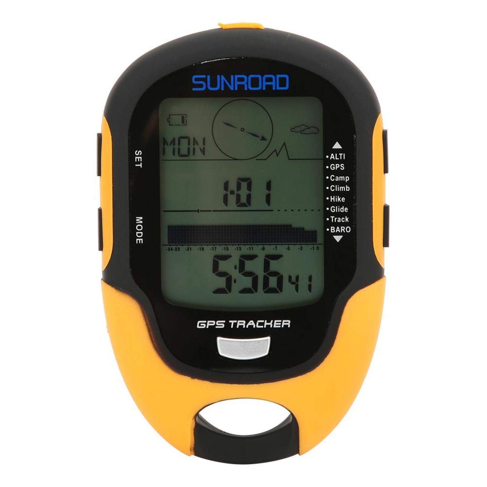 DAUERHAFT Brújula de medidor de altitud GPS Grado Impermeable IPX4, Adecuado para Deportes al Aire