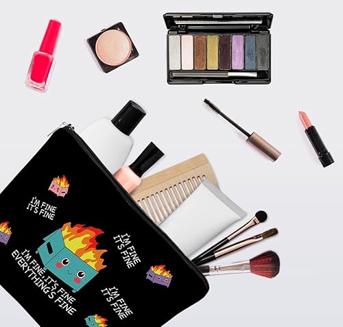 Miniatura 7 de EXUQO Bolsa de maquillaje pequeña de bulldog francés, regalo para mujeres, regalo para amantes de los bulldogs, divertida bolsa de cosméticos con