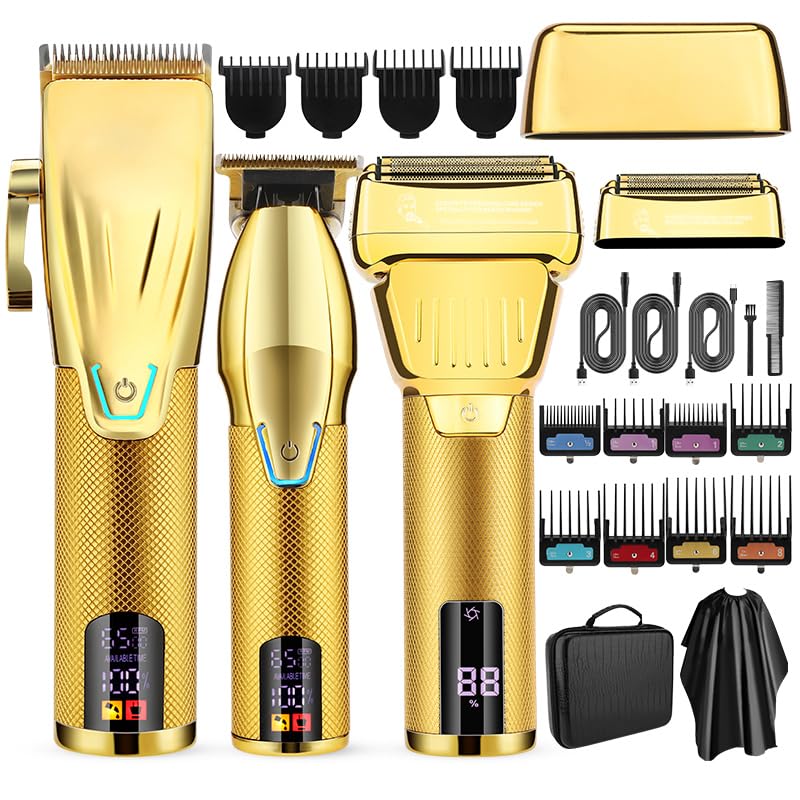 Professional Hair Clippers for Men Electric Foil Shavers Cordless T-Blade Hair Trimmer