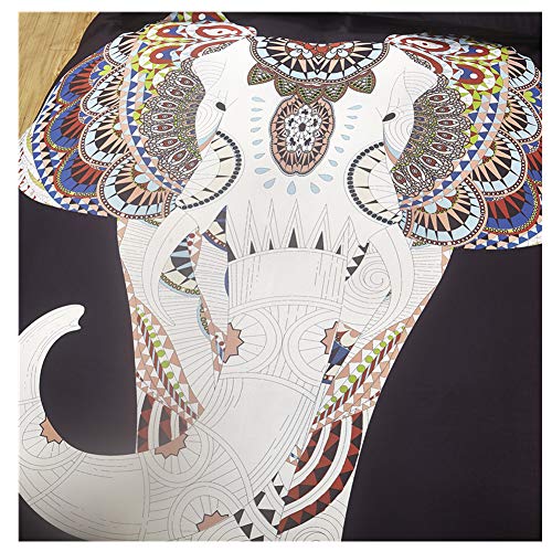 Chambre à coucher parure de lit 2 personnes motif éléphant 3D - 3