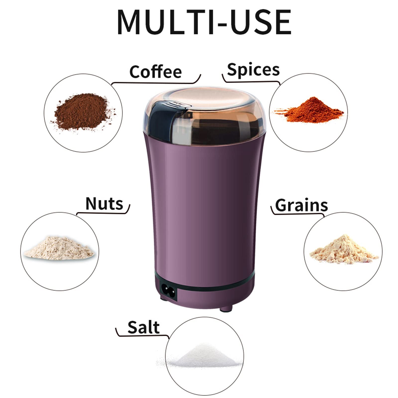 Moulin Broyeur Cube Épices Herbes 60mm – Acier Inox, Dents Tranchantes, Compact & Coloré