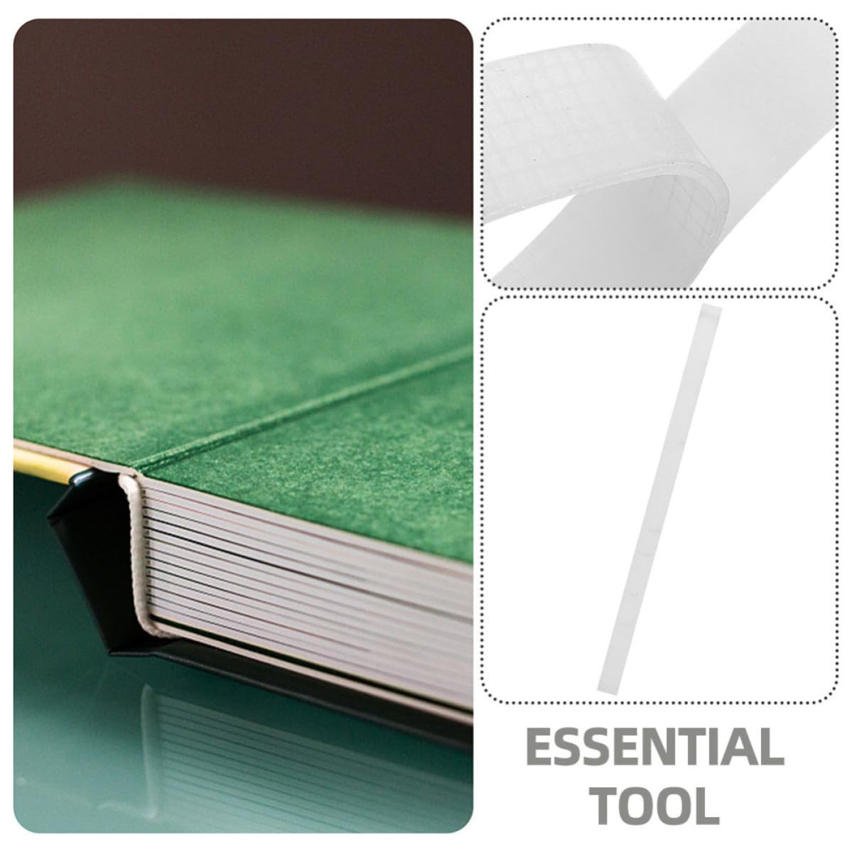 10pcs White Glue Strips for Bookbinding and Office Use, Strong Adhesive Tape for Binding Contracts, Books, and Documents, for Everyday Use and Craft Projects