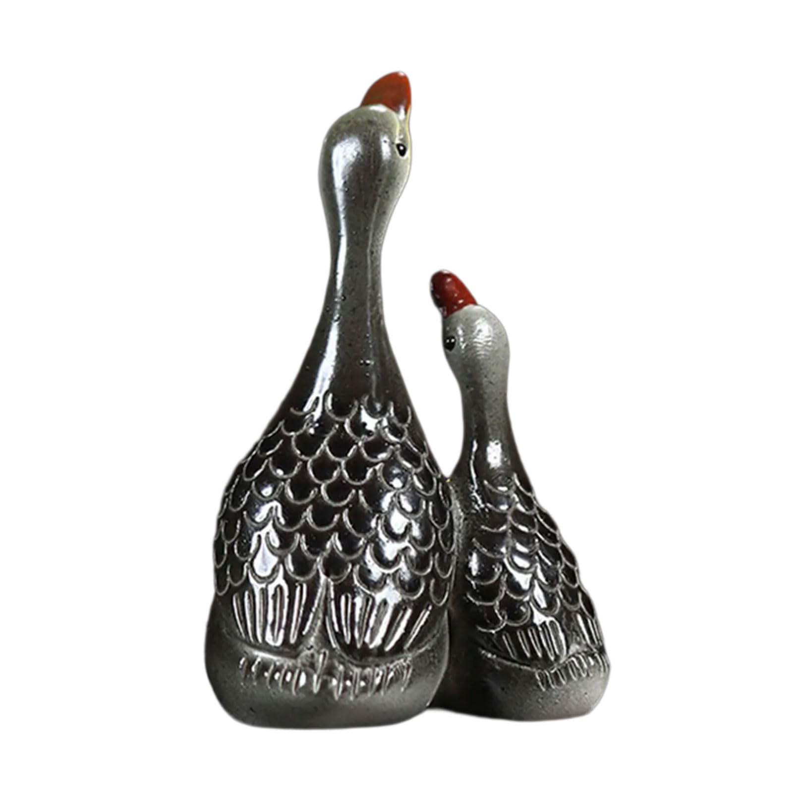 Obotsnoi Geese Tea Wares Decoration Authentic Zisha Ornament Table Centerpiece Accessories Hand Carved Geese Tea Ceremony Sculpture Accessory