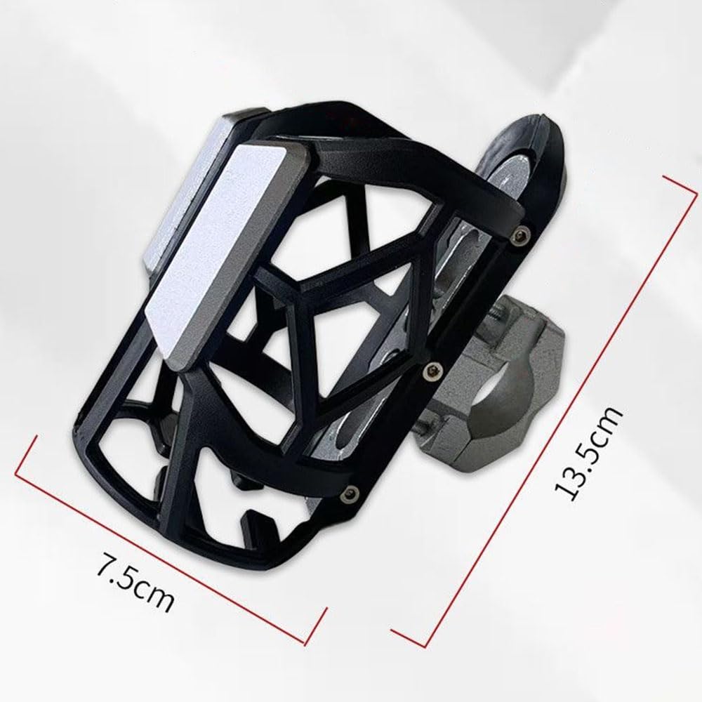 Porte-Gobelet Moto pour CB500X CB 500X CB500 X, Porte-Bouteille Fixation Guidon, Support de Boisson à Pince pour Tube Pare-Carter Accessoire Extérieur,Black