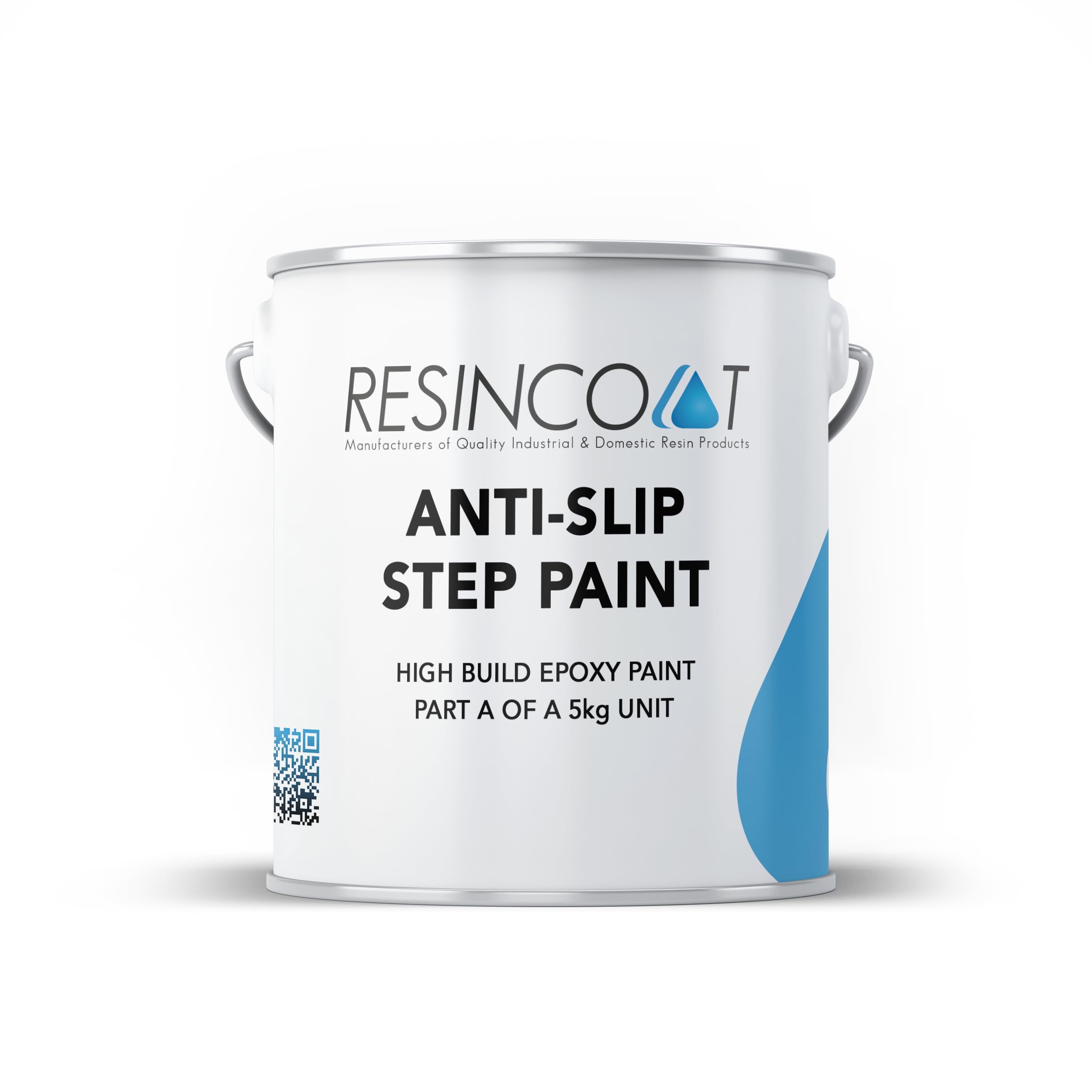 Resincoat Medium Anti Slip Step & Ramp Paint, Long Lasting Slip Resistance, 100% Epoxy No Solvents (1Kg, Light Grey)