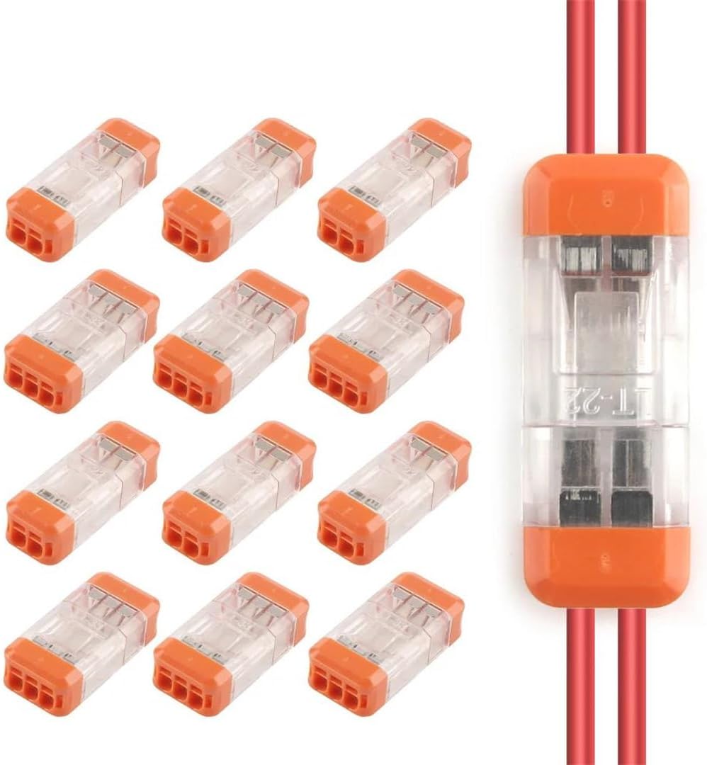 Quick Easy Push-In Wire Connectors 2 3 Pins Butt Conductor Terminal Block Universal Compact Electrical Equipment