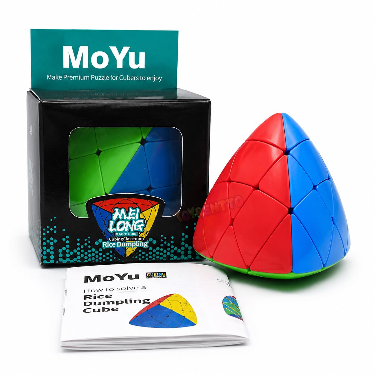 MoYu MFJS MeiLong Mastermorphix Cube Rice Dumpling Cube Stickerless Speed Puzzle Twisty Brain Teaser Unique Pyramid Shape Magic Smooth Turning Educational Cubing for Kids Teens Adults-image-48