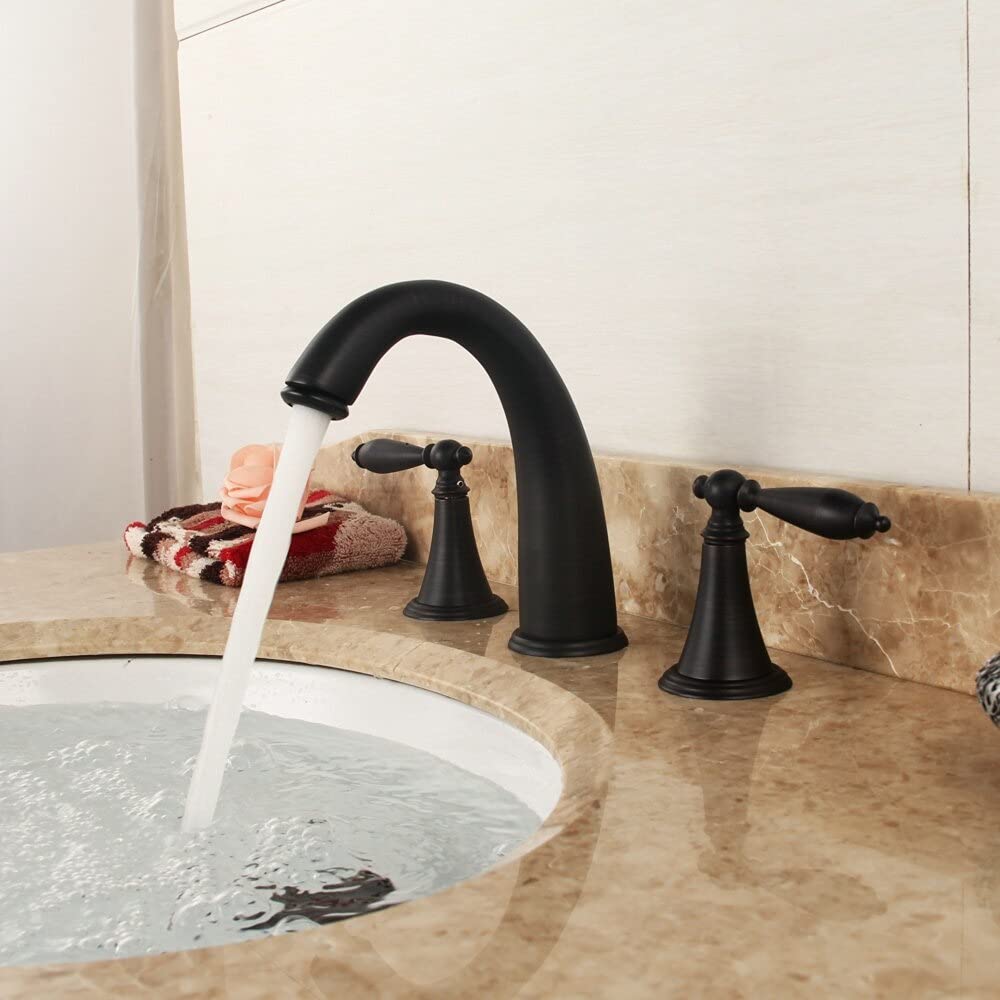 Robinet de bassin en laiton antique noir GZ-8202B au design rétro et finitions de luxe pour vasque