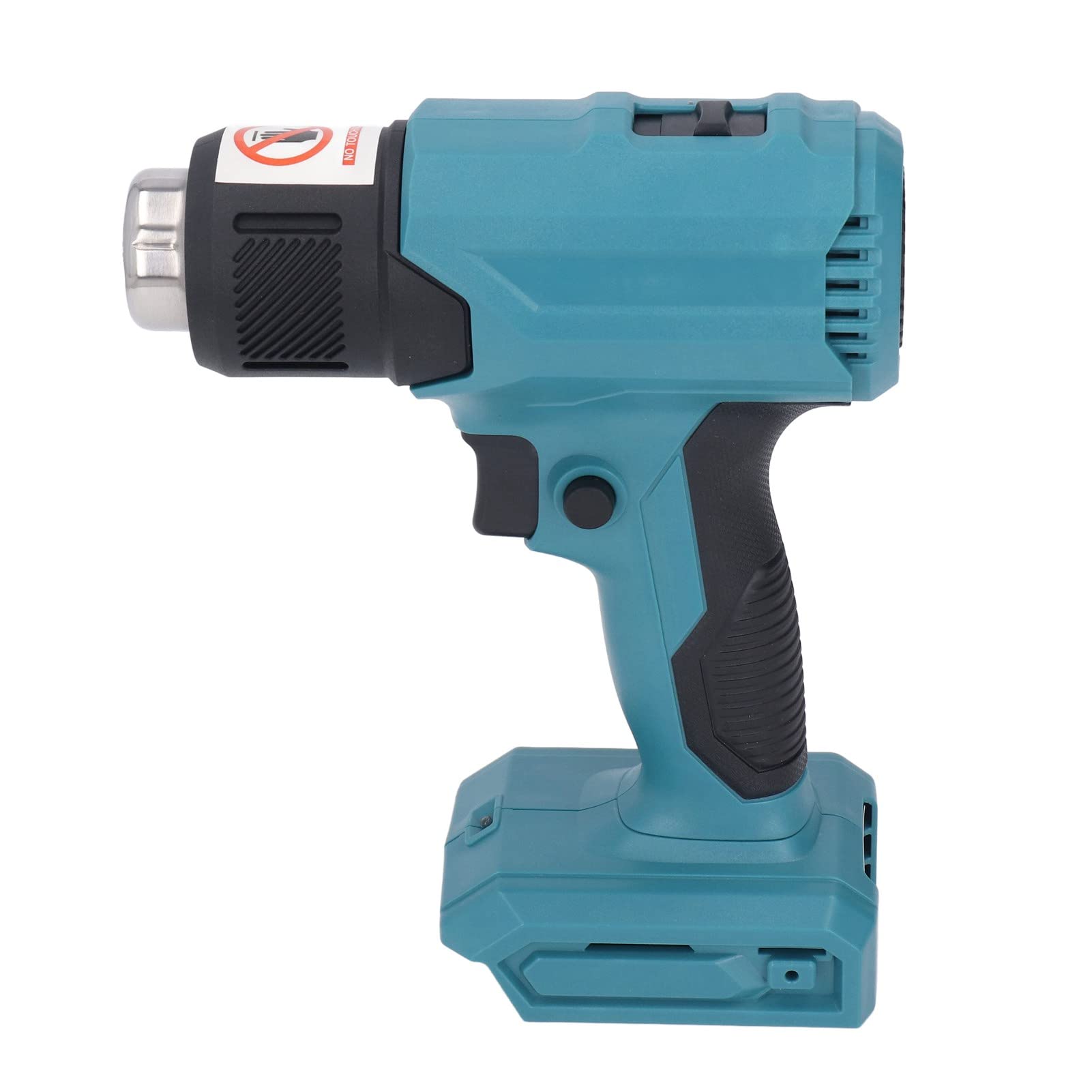 CHICIRIS Pistolet Thermique Portatif sans Fil avec Bobine Chauffante Double Couche, Pistolet à Air Chaud Compact Rechargeable pour Adoucir le Film Automobile, Chaleur sans Fil avec Buse 4 Pièces