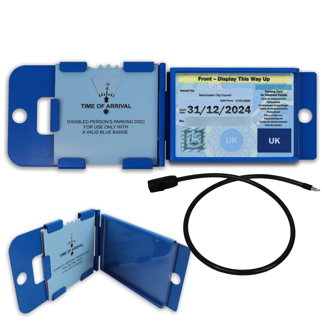 Folding Blue Badge Guard Disability Badge Guard Lock Wallet Purse Steering