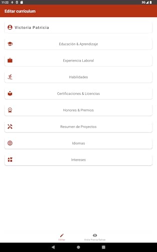 Resume Builder - Spanish