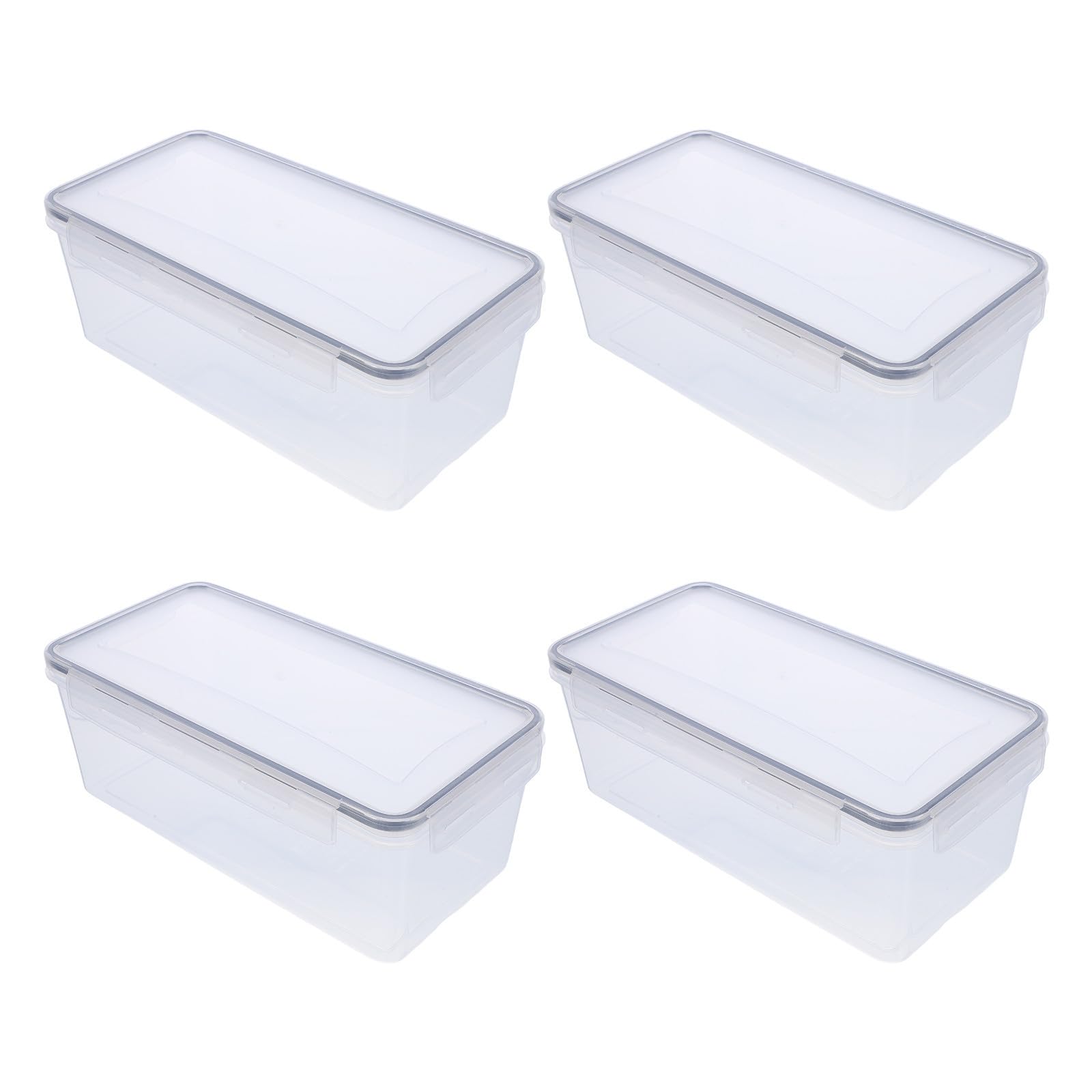 Set 4 Contenitori Ermetici per Alimenti 3.2l in Pp Trasparente con Coperchio Sigillato, Impilabili per Conservazione e Organizzazione Cucina