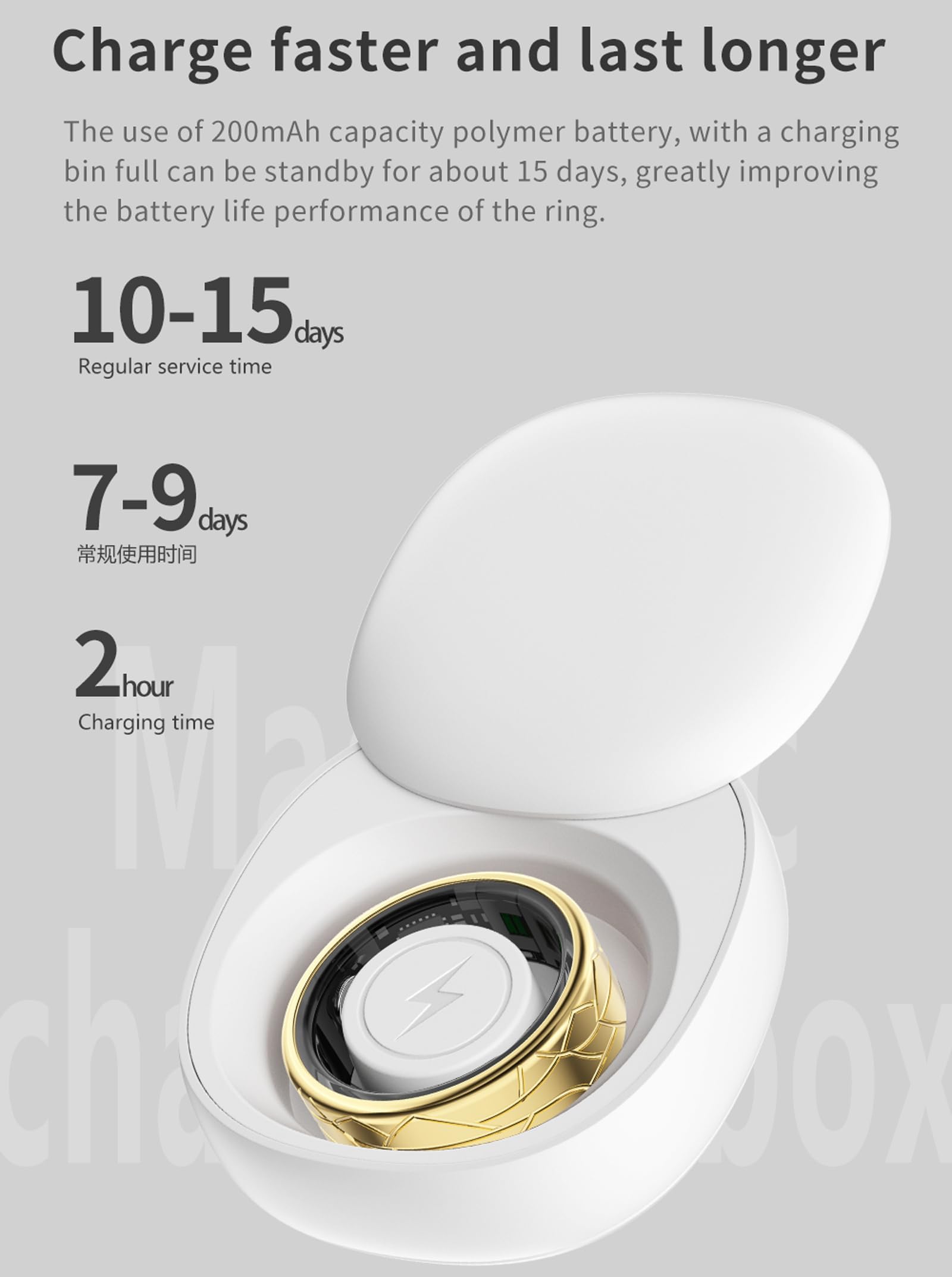 Smart Ring - Anillo de salud para hombres y mujeres, monitor de frecuencia cardíaca, monitor de sueño, monitor de fitness, anillos para hombres, control de gestos, podómetro, contador de pasos
