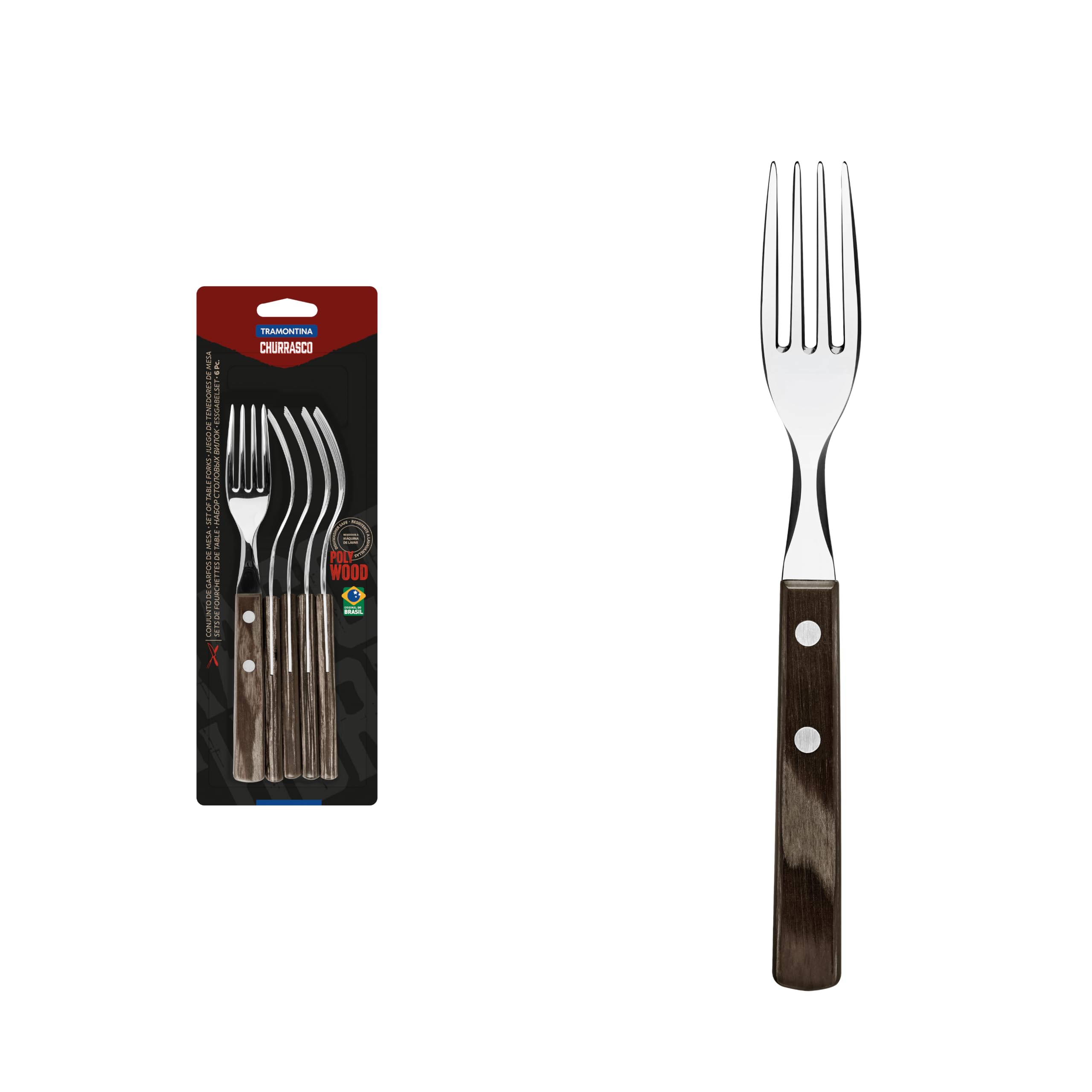 Tramontina Churrasco 21198/916 Biftek-Steak Çatalı (6lı Blister)