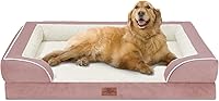Vista 55 de Comfort Expression - Cama ortopédica para perros extragrandes, 42 x 30 pulgadas, cama impermeable y de apoyo de espuma con cojines removibles, sofá