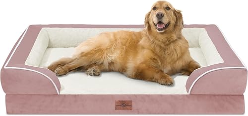 Miniatura 53 de Comfort Expression - Cama ortopédica perros pequeños, 20 x 14 pulgadas, impermeable, espuma soporte cartón de huevo, cojines extraíbles, sofá con