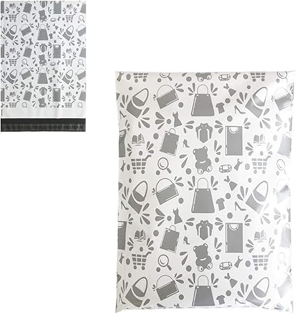 Amazon 封筒 宅配袋 ビニール 宅配ビニール袋 柄 プリント サイズ フリマ メルカリ 用 ショッピング柄 ビジネス封筒 文房具 オフィス用品