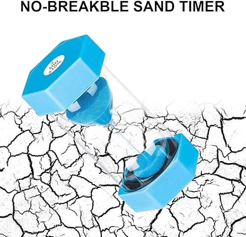 Miniatura 3 de SuLiao Reloj de arena con temporizador de arena de 15 minutos reloj de arena de plástico, reloj grande de arena azul de 15 minutos, reloj de arena