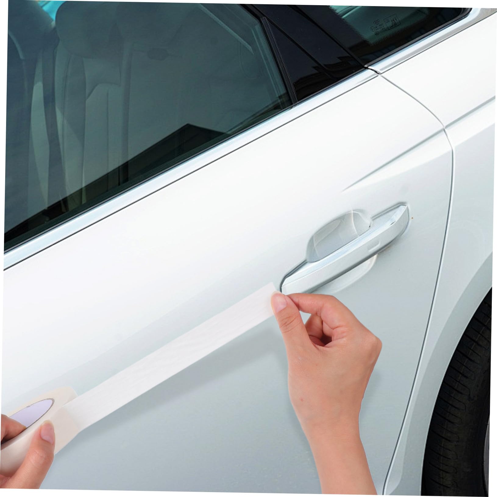 6 Rollos Cinta de Enmascarar de Color Claro Cinta Adhesiva para Pintar para Manualidades Pintura de Coches y Material de Oficina