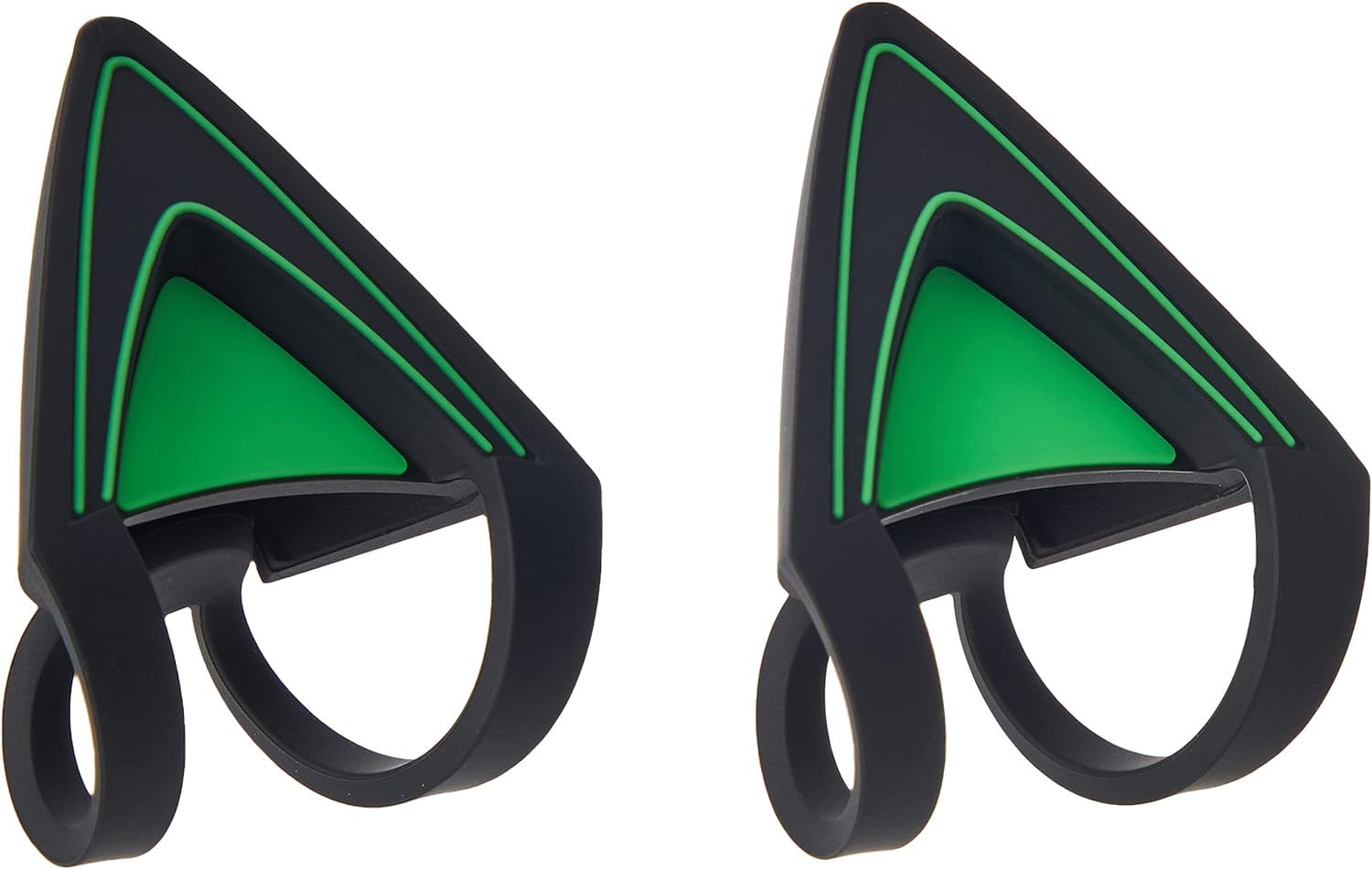 Razer Kitty Ears - Green, Adjustable, Waterproof, Compatible with Razer Kraken (All Models), Silicone, 2 Pack