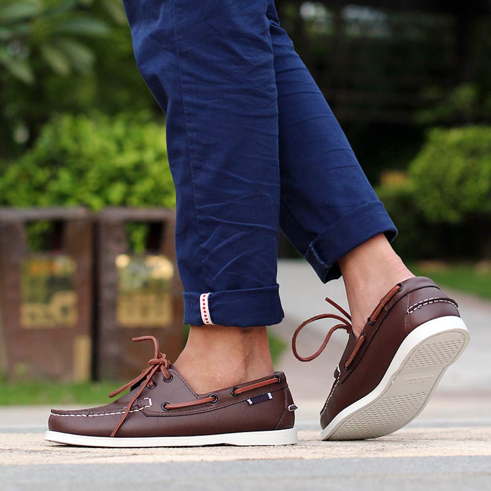 Zapatos Mocasines de Cuero sin Cordones y con Cordones para Hombres