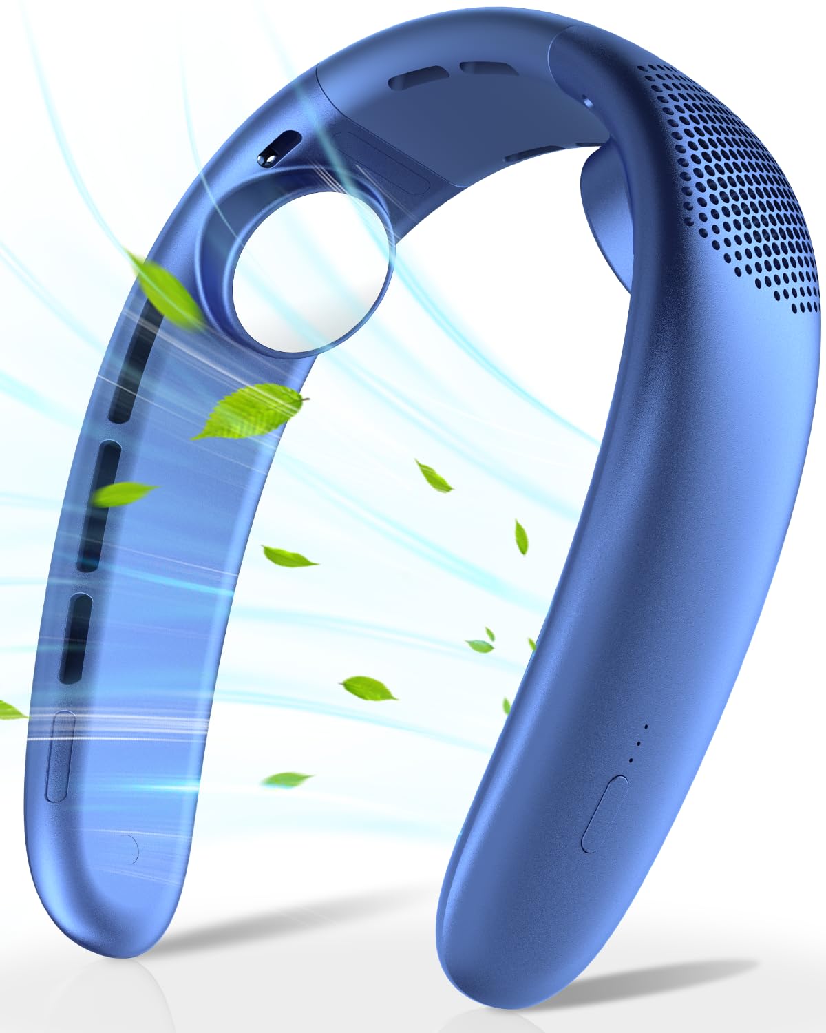 Neck Fan,Portable Ultrathin Bladeless Neck Fan,4000mAh Rechargeable Battery Powered,3 Speeds Adjustable,Relaxed Without Feeling,Travel Essentials for Women and Man,Top Holiday Gifts (Blue)