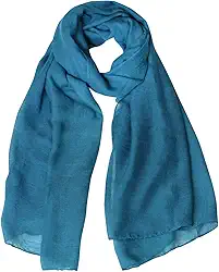 Cachecol Echarpe Xale Lenço Amassado Pashmina Lisa Ibiza Moda Outono Inverno Fino Feminino Festa