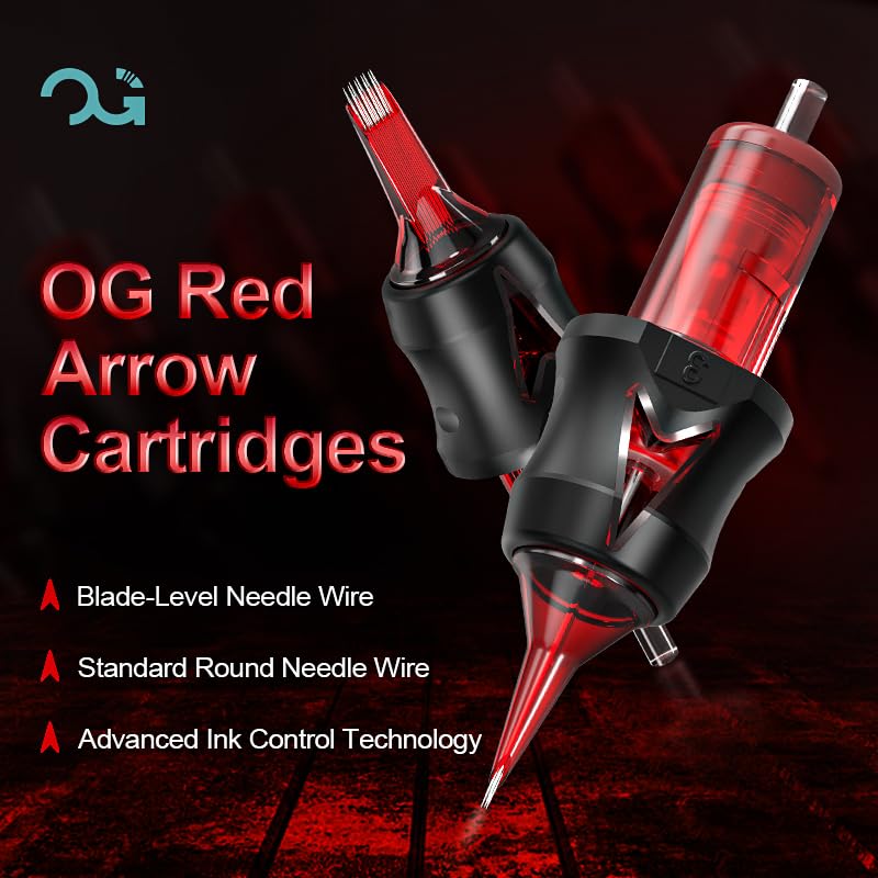Tattoo Cartridge Needles 20Pcs Round Liner/Round Shader/Magum/Mix Bugpin Disposable Tattoo Needles Cartridge for Rotary Tattoo Machine Pen Gun (1003RL)