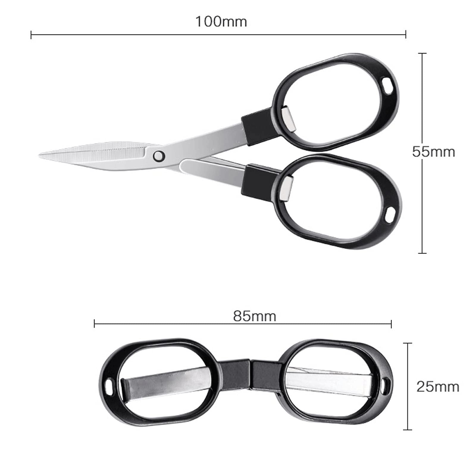 Tijeras para ensalada 1 Uds. Mini tijeras, tijeras plegables de acero inoxidable, tijeras de viaje para colgar en su llavero