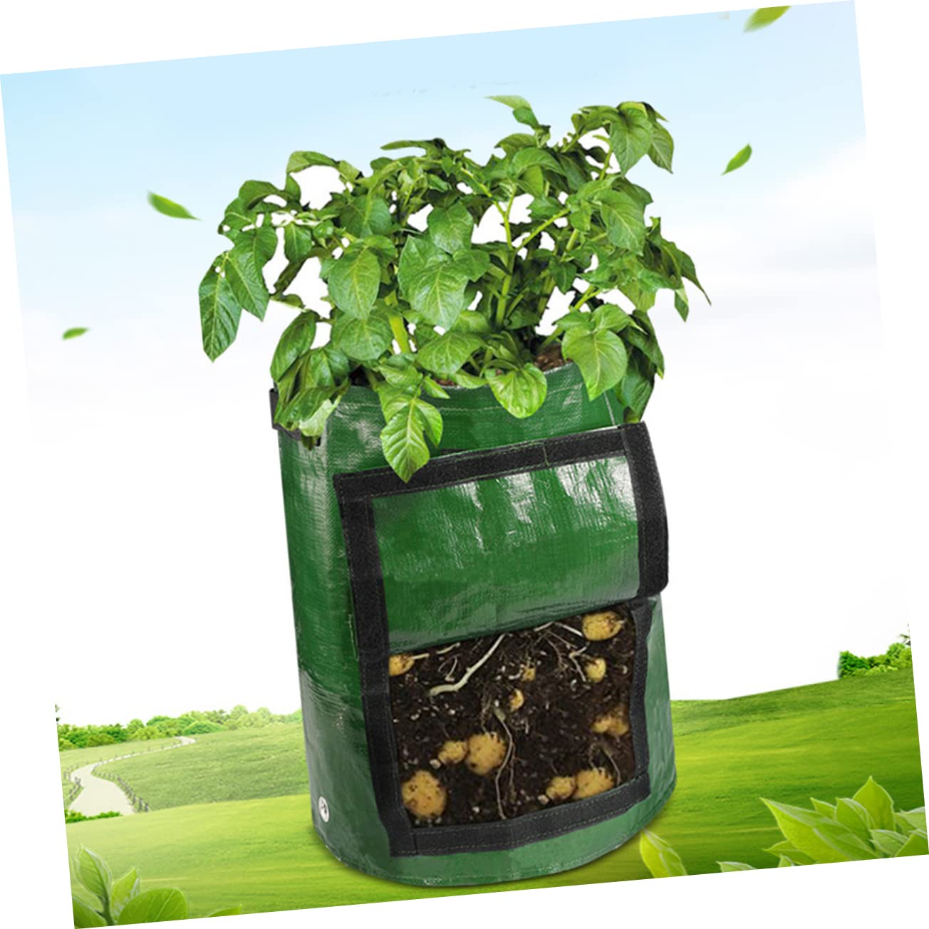 4 Piezas Bolsa De Maceta Planta De Jardin Bolsa De Crecimiento De Plantas Maceta para Patatas Bolsas De Cultivo De Maní Bolsa De Siembra De Vegetales Olla De Cubo Respirable