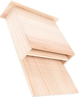 CIYODO Caixa De Ninho De Morcego De Madeira Decoração De Mão Decoração De Madeira Para Porta Externa Kit De Casa De Morcego Caixa De Abrigo De Morcego Caixa De Morcego De Madeira Para