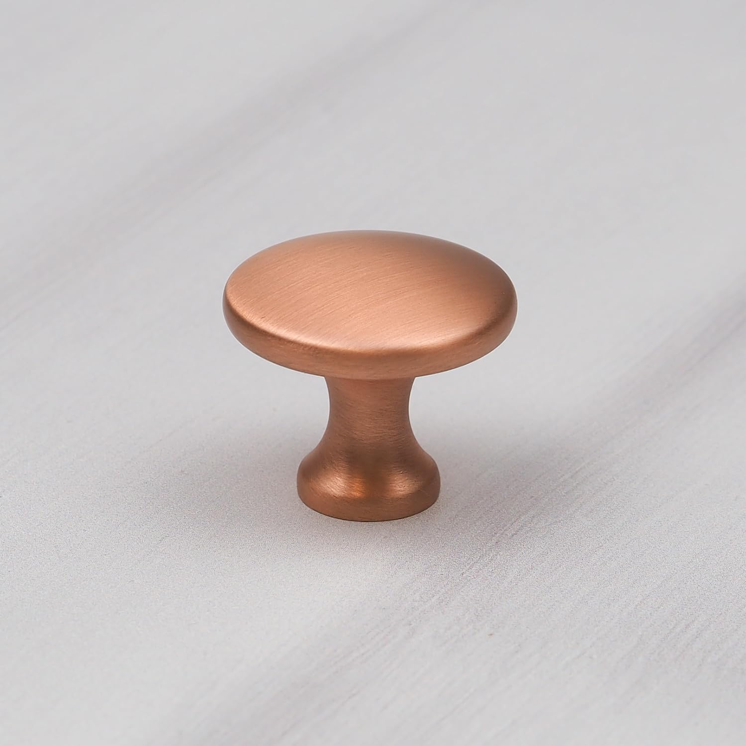 Handle & Home 30mm Satin Copper Cabinet Knob Rose Gold Round Cupboard Door Drawer Furniture Pull