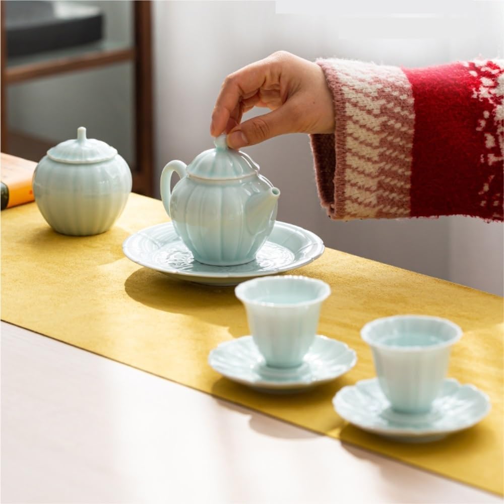 Tea Canister Bulk Tea Storage Container Jar Household Chinese Tea Set Ceramic Sealed Jar Tea Cup Teapot Tea Set Accessories Tea Tin.A