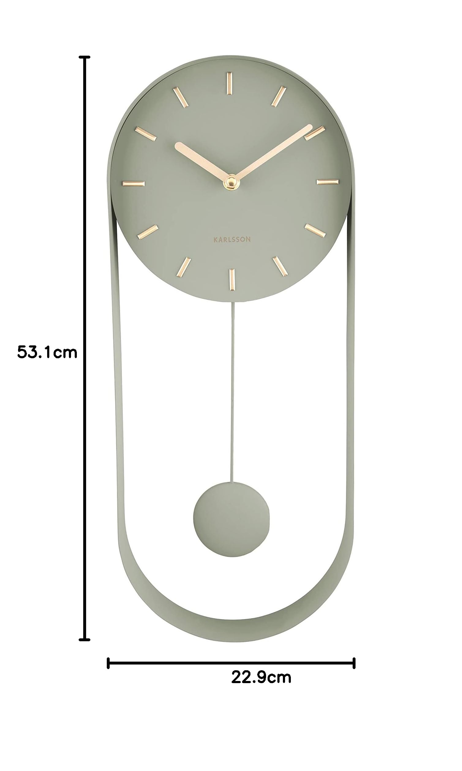 Horloge en métal chiffres gravés Charm