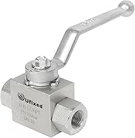 Vista 1 de Válvula de bola hidráulica NPT de 1/2 pulgada no oxidada con mango 7250PSI a prueba de fugas, válvula de bola de alta presión resistente