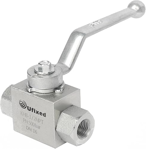 Válvula de bola hidráulica NPT de 12 pulgada no oxidada con mango 7250PSI a prueba de fugas, válvula de bola de alta presión resistente para