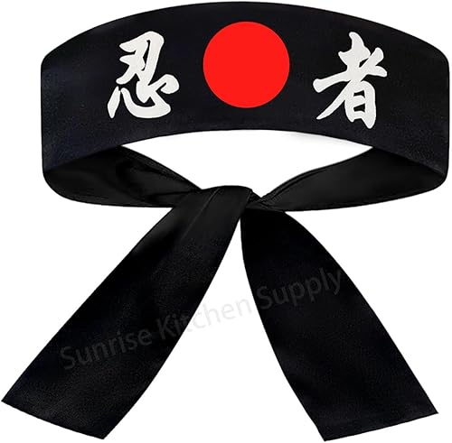 Miniatura 8 de Sunrise Kitchen Supply Ichiban - Diadema con lazo en color negro para deportes ejercicio cocina