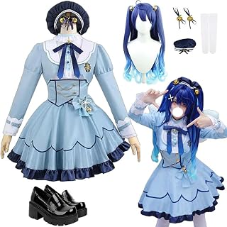 [PWPCOS] 天宮こころ コスプレ衣装 あまみやこころ コスプレ 帽子＋靴下＋髪飾り付き 仮装 バーチャル ハロウィン 文化祭 学園祭 イベント 祭り プレゼント 贈り物 「 ウィッグ・靴追加可能 」
