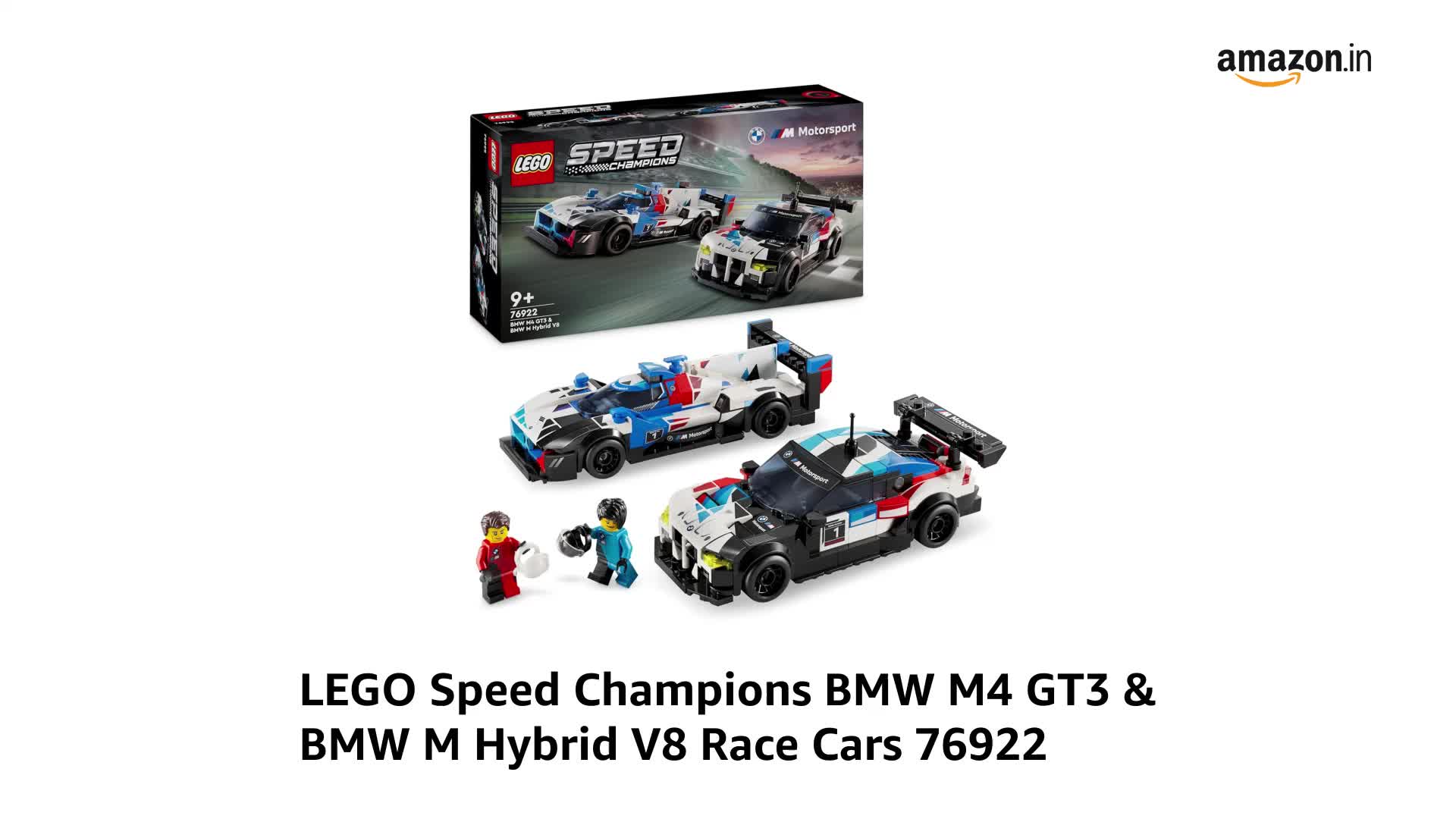 LEGO Speed Champions BMW M4 GT3 & BMW M Hybrid V8 Race Cars 76922