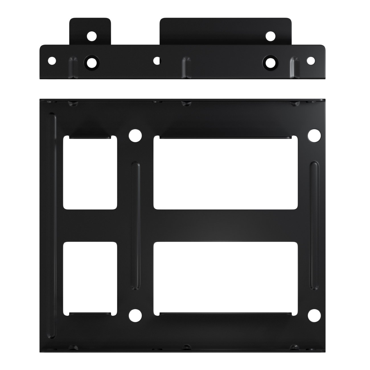 deleyCON Ramka Montażowa do Dysku Twardego 2,5" SSD do 3,5" - Adapter Rama Montażowa Dysku Twardego (do 2x Dysk Twardy 2,5" HDD lub SSD) Wyjmowany Uchwyt Ramy